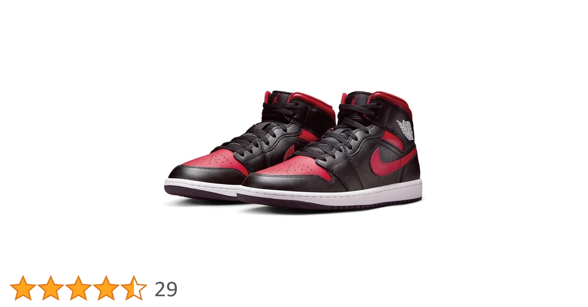 Air Jordan 1 Mid ブラック/レッド 楽天市場】【ナイキ エアジョーダン 1 ミッド ブラック ホワイト